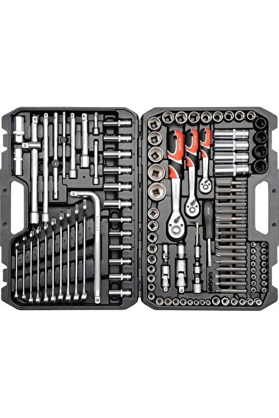 yato Set de chei tubulare 1/2 ", 3/8 ", 1/4 ", 128 piese YT-38872