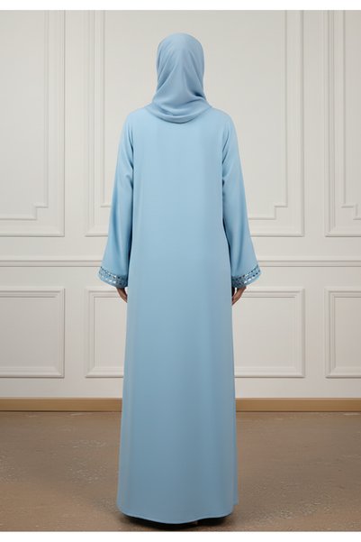 Nukhbaa Serene Azure Abaya-881