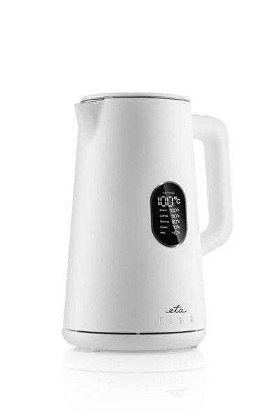 ETA Fierbător electric Elsa 1,5L 1800 W Reglare temperatură LCD Alb