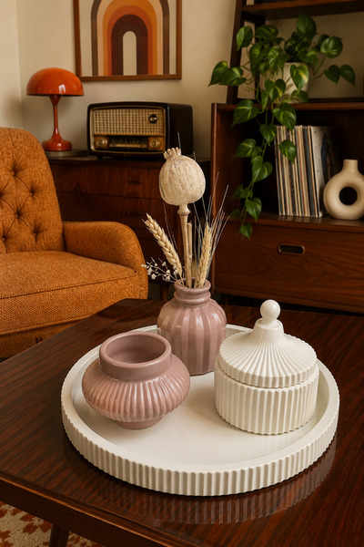 Zigzag Home طقم مزهريات ديكورية على الطراز البوهيمي مكون من 4 قطع، صندوق مزهر...