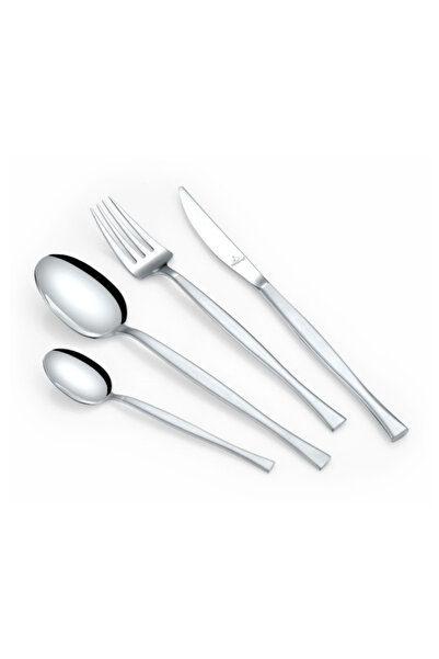 Arshia 86-Piece Silver Cutlery Set – Premium 18/10 Stainless Steel, Elegant F...