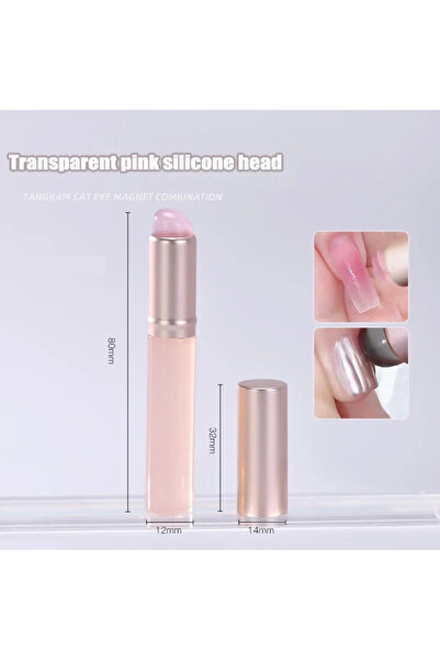 Choice Transparent Pink Jelly Pink Nail Art Silicone Brush Reusable Mirror Po...