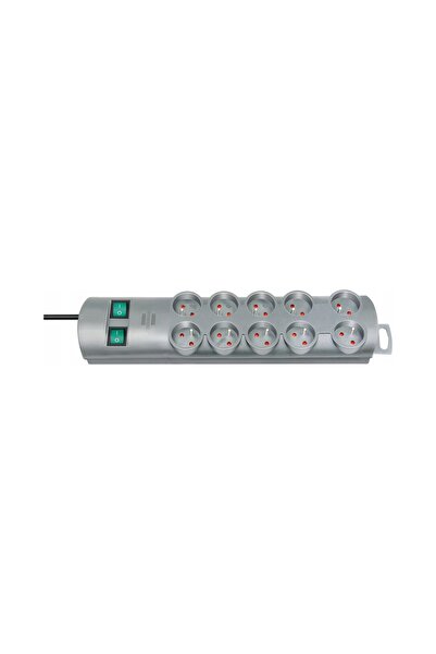 Brennenstuhl Prelungitor electric Primera-Line argintiu cu 10 prize