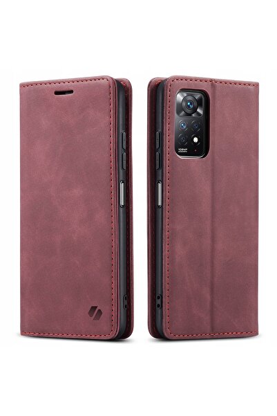 spacecase Husă flip din piele pentru Redmi Note 11 Pro/Redmi Note 12 Pro + st...