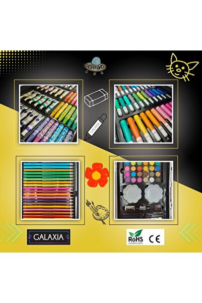 Galaxia Gutenberg Set de Artă pentru Pictură, Creioane, Pasteluri, Vopsele, P...