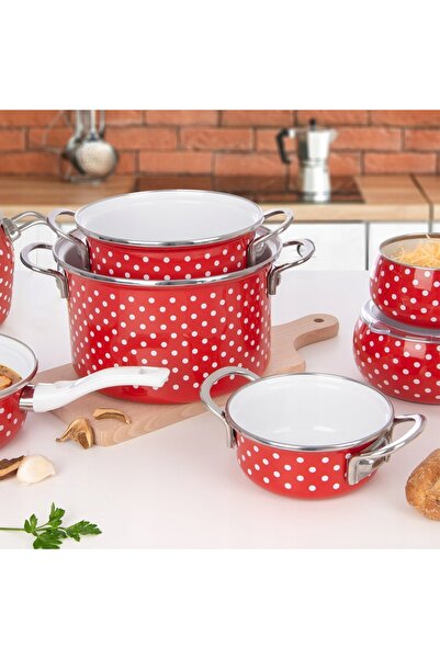 Orion Oală emailată pentru inducție și gaz TECKA mică 14 cm 650 ml
