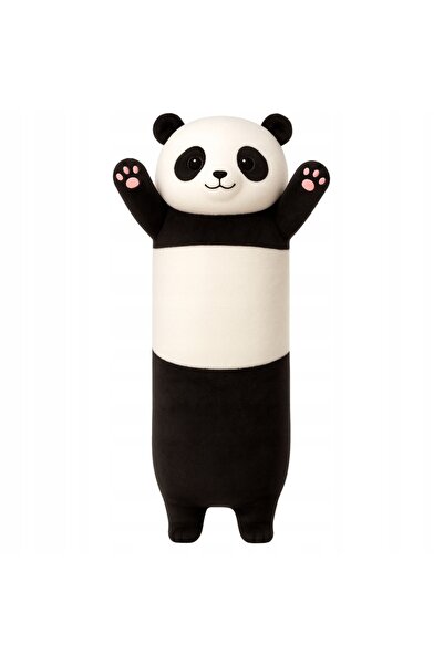 LeanToys Panda de pluș - Pernă tip rolă 70 cm
