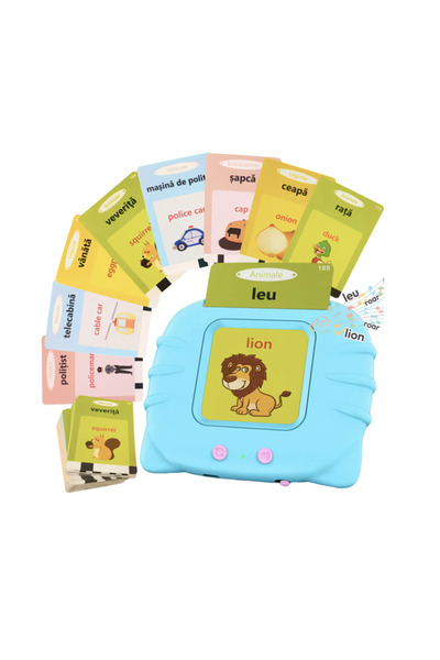 WaltStore Jucarie Montessori Bilingva Romana si Engleza pentru Copii, 112 Car...