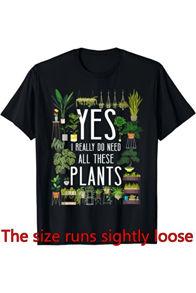 NOURAM تي شيرت نسائي للجنسين بطبعة "Plant Lover Gardening Yes, I Really Do Ne...