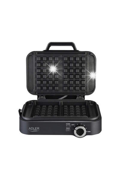adler GOFROWNICA 2000W XXL 2 plăci mari pentru gofre, reglare a temperaturii,...