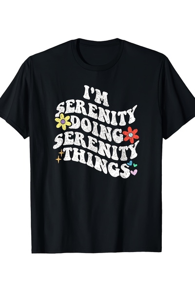 Ekim11 تي شيرت رجالي بتصميم عتيق بطبعة I M Doing Serenity Things، تي شيرت ستر...