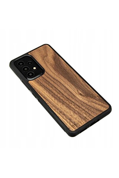 BewooDesign Husă din lemn pentru Samsung Galaxy A53 5G, model Nucă Americană