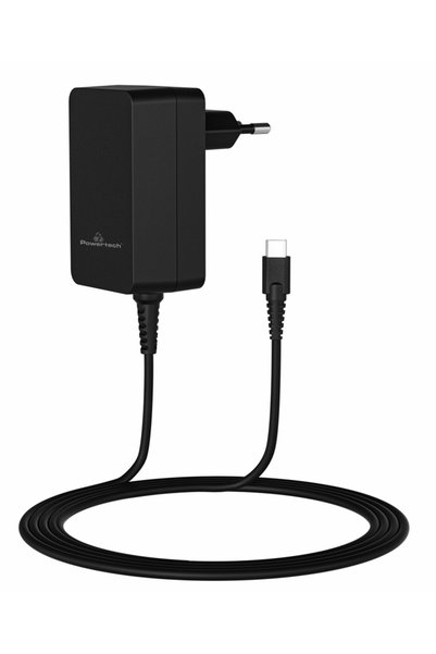 POWERTECH φορτιστής laptop PT-1155, USB-C PD, universal, 45W, μαύρος