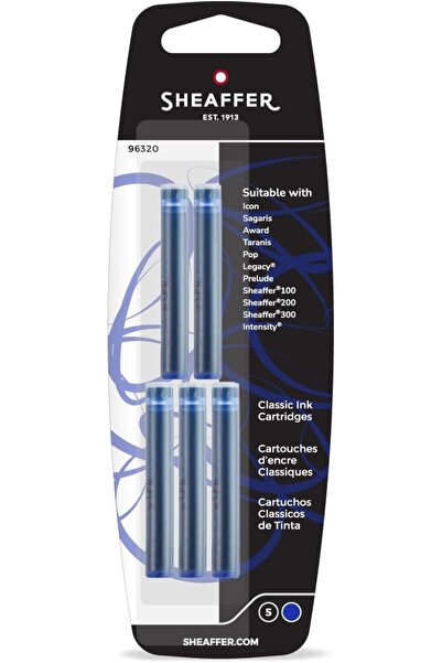 Sheaffer Classic Ink Cartridge (Pack of 5) Blue