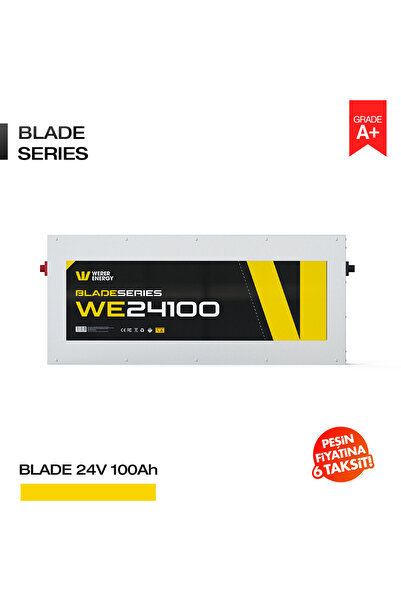 24V 100Ah LiFePO4 Blade Series Bluetooth'lu Lityum Demir Fosfat Akü/Batarya