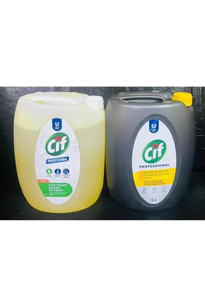 Cif ELDE YIKAMA 5 lt ve SEBZE MEYVE HİJYENİK DURULAMA ÜRÜNÜ 5 lt.