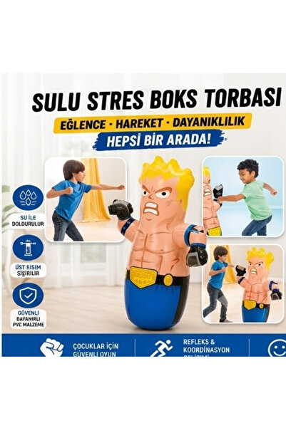 LRS STORE 91 CM Şişme Hacı Yatmaz Boks Torbası Çocuklar İçin Sulu Stres Boks ...