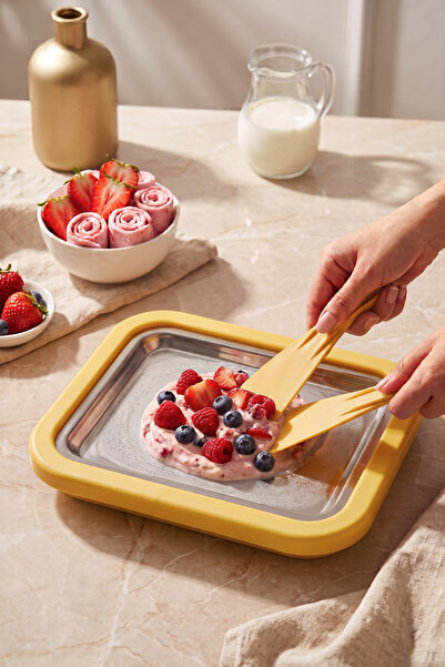 Kitchen Life Household Type Spatula Roll Ice Cream Making Pan Frozen Roll Ice...