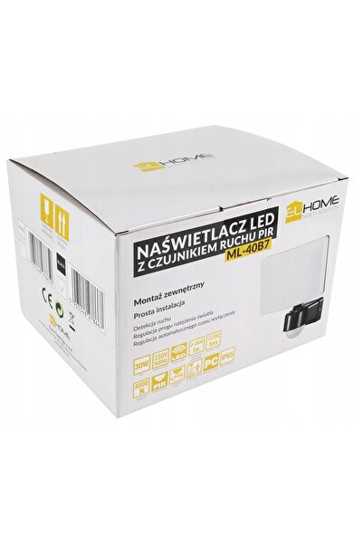 ELHOME Lumină LED cu senzor de mișcare EL HOME ML-40B7 Negru - de exterior