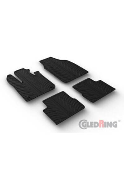 Gledring Σετ 4 τεμαχίων λαστιχένιων πατακιών (άνω-κάτω) ειδικά για FIAT 500e ...