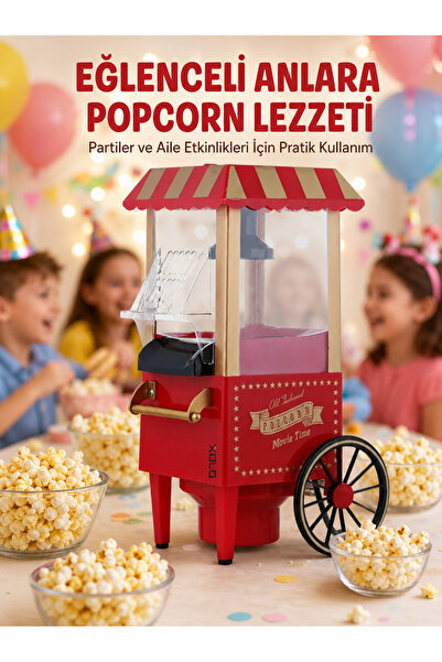 BŞK VİRGO Nostalgic Design Oil-Free Popcorn Maker