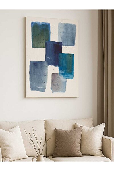 ocean velas Mavi Esinti: Soyut Huzur ,Kanvas Tablo - 25 x 35 cm