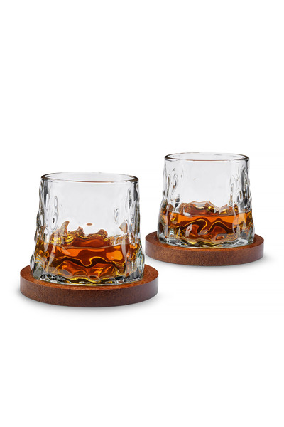 OEM The Source Rotating Whisky Glasses with Coaster - Περιστρεφόμενα ποτήρια ...