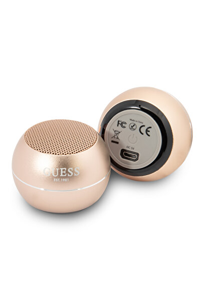 OEM Guess Mini Φορητό Αλουμινένιο Ηχείο Bluetooth 3W με 4 ώρες αυτονομία (χρυσό)