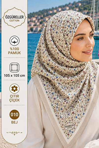 ÖZGÜRELLER Özgüreller, 105x105 cm Çıtır Desen Yazma , %100 Pamuklu Hediyelik ...
