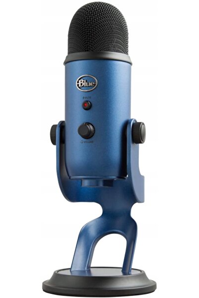 Blue Microfon Yeti Omnidirecțional Albastru Capacitiv Cu fir