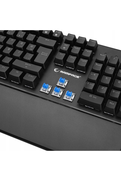 NO BRAND Tastatură RAMPAGE KB-R86 Umbra Blue Switch Negru