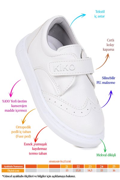 Kiko Kids Richie Skin Velcro First Step Daily Baby Boy Casual Shoes