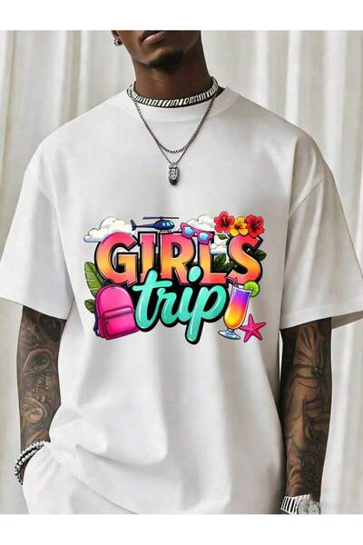 NOURAM Girls Trip Summer Vacation T Shirt Fun Travel Design Women Men Beach P...