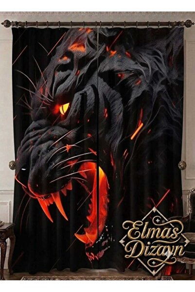 Elmas Dizayn Special Production Brand 240*280 cm Double Wing Background Curta...