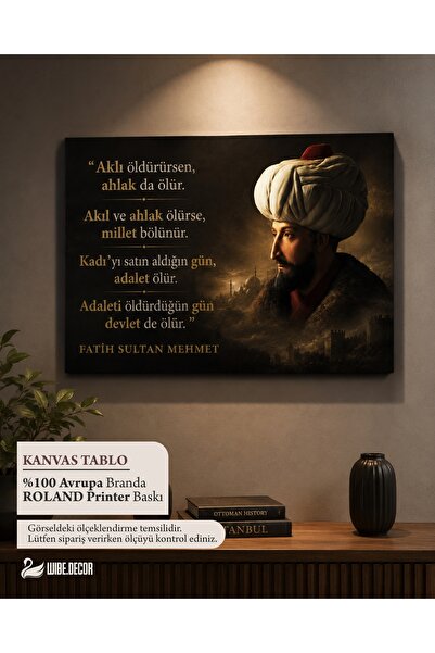 Nobrand Kanvas Tablo Fatih Sultan Mehmet Han Tablo