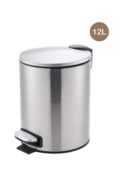 Trust Stainless Steel Trash Bin 12 Liter Silver Anti-Fingerprint & Soft Close...