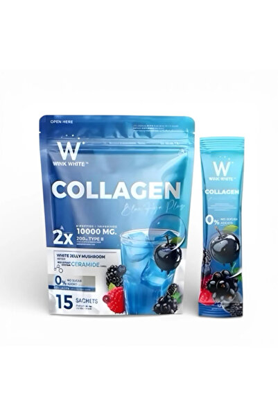 Winkee Wink White Blue Hyaluron Plus Collagen Sachets 10000 mg – Marine Colla...