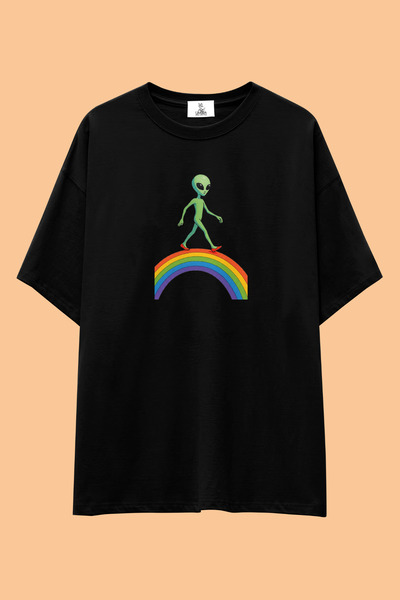UmbraWear Tricou  "Cosmic Walker " cu extraterestrieni și oameni din spațiu |...