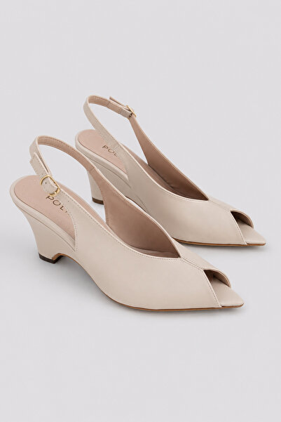 POLKA STORE Fine Open Toe Wedge Heeled Summer Sandals Women's Shoes