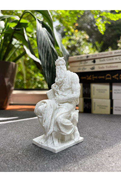 KALIPDIŞI 3D Dekoratif Michelangelo Musa Heykeli - On Emir Temalı Boynuzlu Mu...