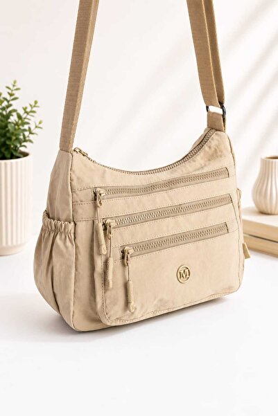 Vona Bags Crinkle Fabric Cross Shoulder Bag M15