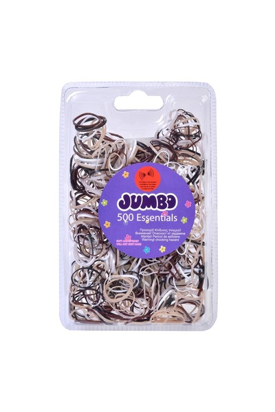 OEM Elastice de păr Jumbo - Pachet Esențial 500 bucăți (Maro, Bej)