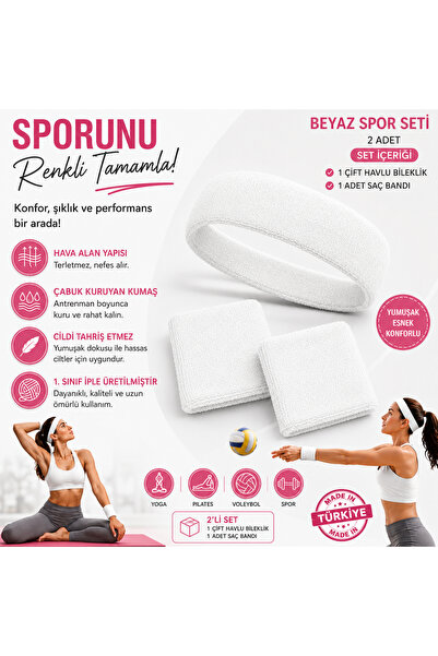 SCHMILTON Plates Yoga Volleyball Tennis Hair Band Wristband Set
