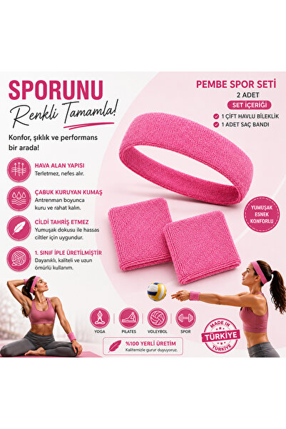 SCHMILTON Plates Yoga Volleyball Tennis Hair Band Wristband Set
