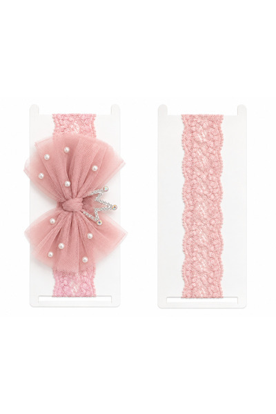 Genel Markalar BaBe by DT Pembe Taçlı Bebek Bandana