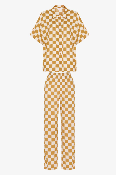 Penti Sarı Hannah Gömlek Pantolon Pijama Takımı