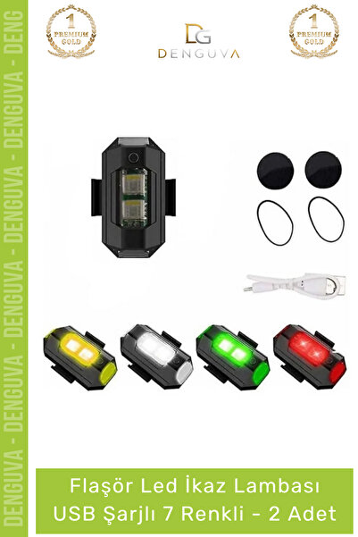 Denguva #BisikletLambası Flaşör Motosiklet Bisiklet Scooter Uyumlu USB Şarjlı...