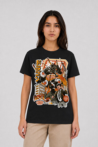 BB T SHIRTS Μπλουζάκι Kaiju City Attack με στάμπα από 100% βαμβάκι, γυναικείο...