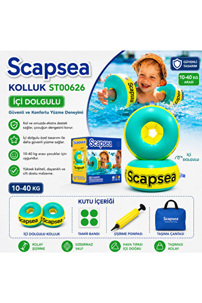 Hobikolik Scapsea İçi Dolgulu Çocuk Yüzme Kolluğu Seti 10-40 Kg | Tamir Bandı...