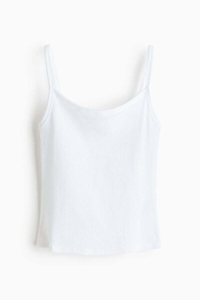 H&M Ribbed cotton strappy top